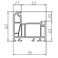 Рама оконная  (63 мм) 070.01